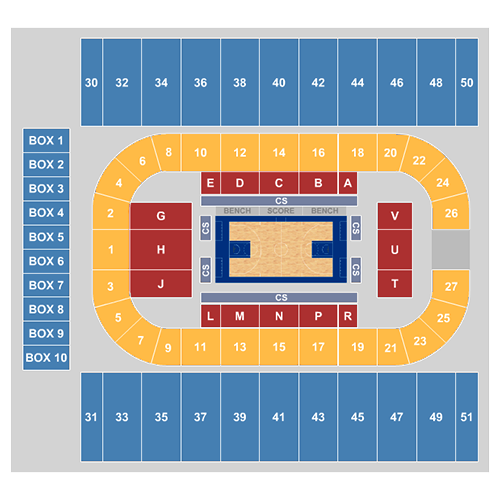 Harlem Globetrotters Seat Map