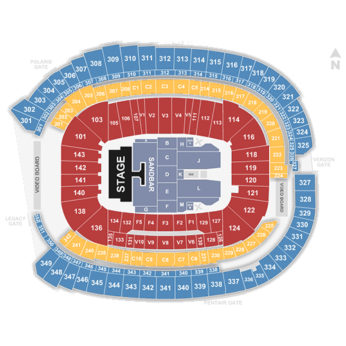 Kenny Chesney Us Bank Seating Chart