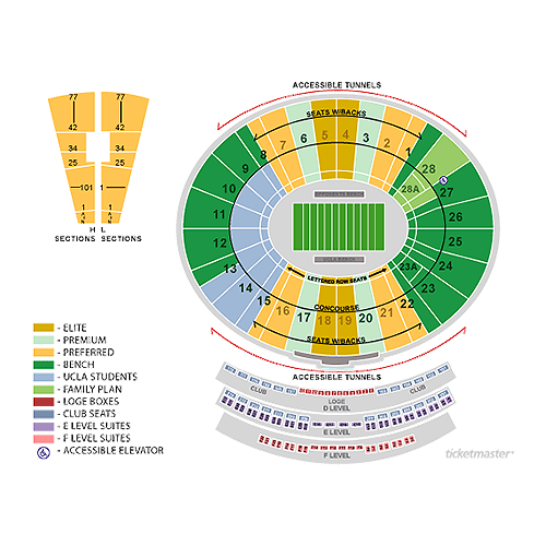 Rose Bowl Football Seating Chart