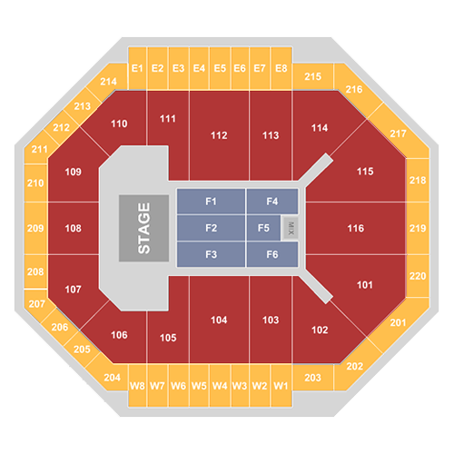 Chartway Arena at Ted Constant Convocation Center seating chart for Gabriel Iglesias in Norfolk