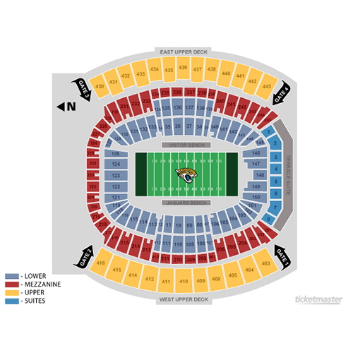 EverBank Stadium Seating Chart & Map