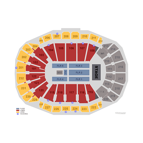 Seat map for Christmas Together with Amy Grant, Michael W. Smith and CeCe Winans