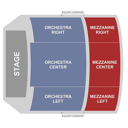 Seat map for Kids + Family The Rock and Roll Playhouse Plays the Music of David Bowie & More