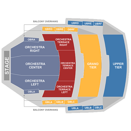 Jackson Hall - Mondavi Center Seatmap