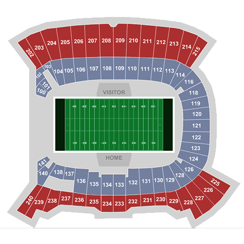 Colorado State University Rams Football vs. Colorado Buffaloes Football Seat Map