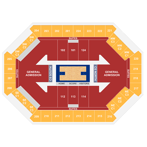 Florida State Seminoles Womens Basketball vs. Miami Hurricanes Womens Basketball Seat Map