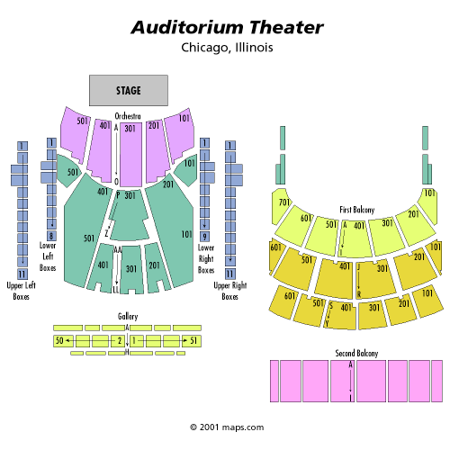 King Crimson Chicago Tickets Auditorium Theatre Il Auditorium Theatre Il No Parking Map Available