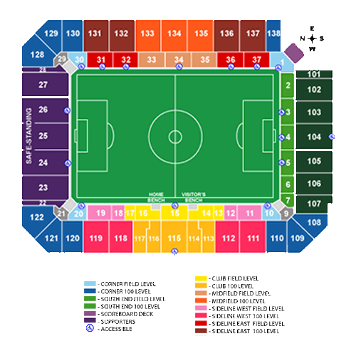 Orlando City SC vs. FC Cincinnati Seat Map