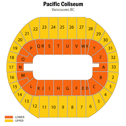 Pacific Coliseum Seatmap