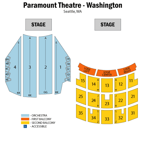 Paramount Theatre Seattle Detailed Seating Chart