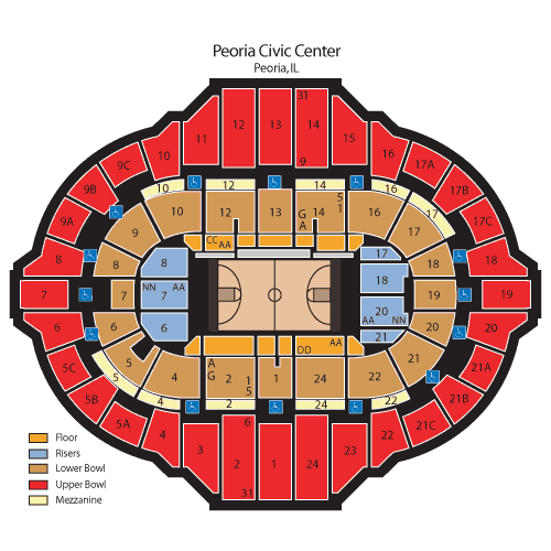 Peoria Civic Center Concert Seating Chart