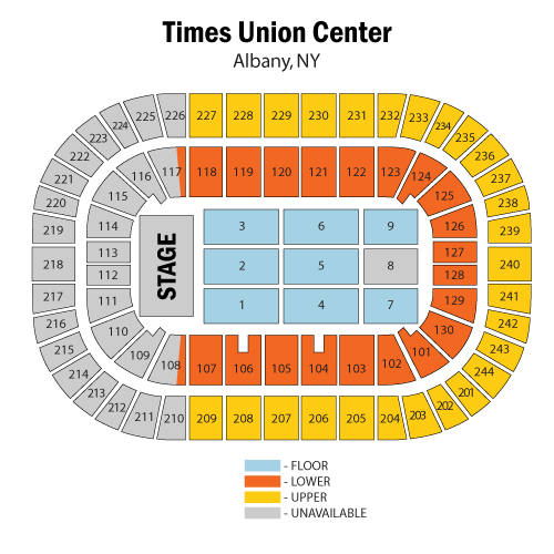 Times Union Center Seating Chart Albany