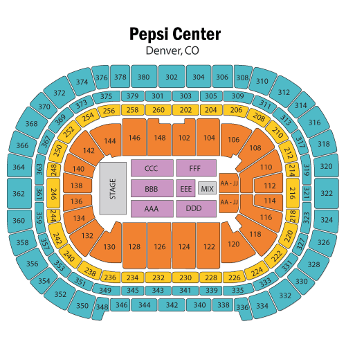 Pepsi Center Seating Chart Trans Siberian Orchestra