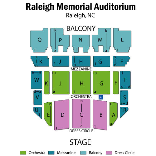 Raleigh Memorial Seating Chart