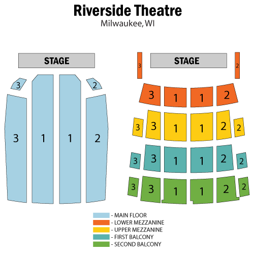 Riverside Theatre - WI Seatmap
