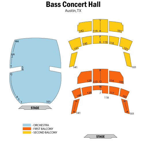 Bass Concert Hall Seating Chart With Seat Numbers Two Birds Home