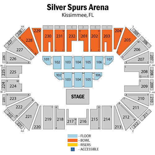 Silver Spurs Arena Seating Chart