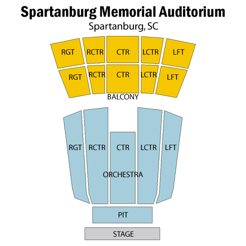 Spartanburg Memorial Auditorium Seating Chart Elcho Table