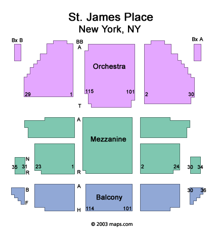 St James Theater Nyc Seating Chart