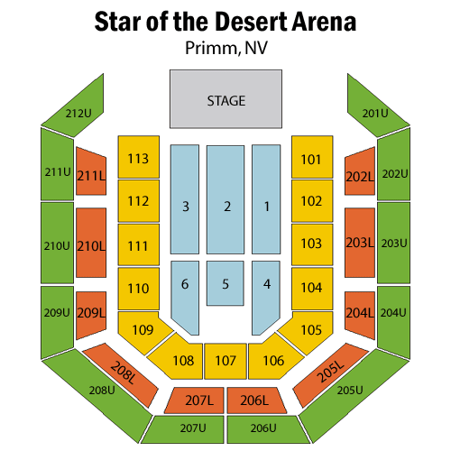 Desert Star Seating Chart