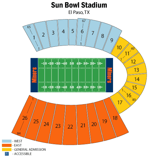 Sun Bowl El Paso Seating Chart