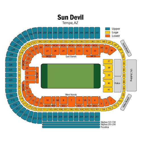Seat map for Cactus Bowl