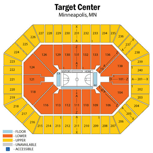 Target Center Seatmap