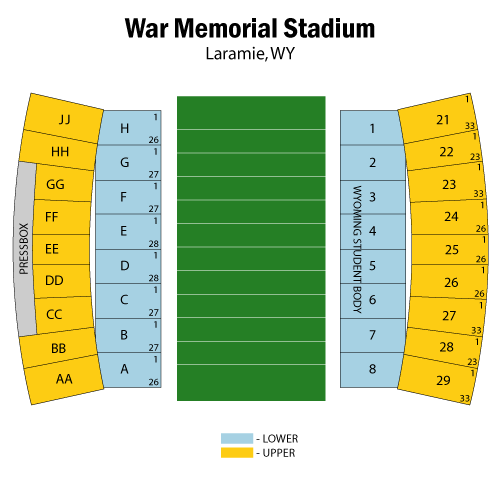 University Of Wyoming Football Stadium Seating Chart