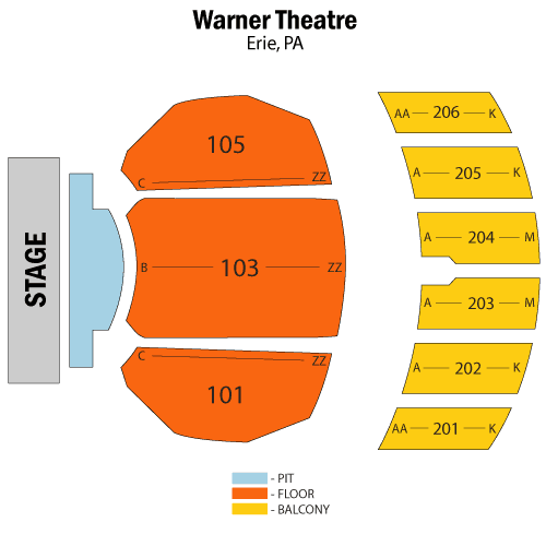Warner Theatre Seating Chart Erie Pa Awesome Home