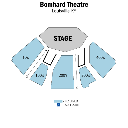 Seating plan for Bomhard Theatre