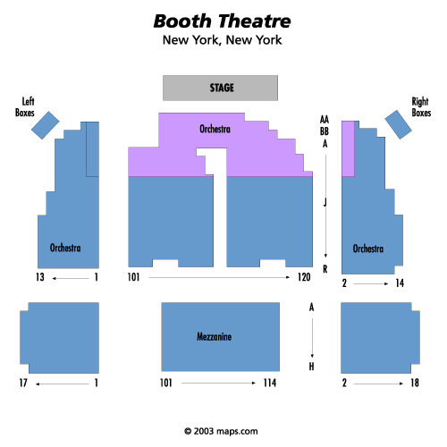 Booth Theatre New York Seating Chart & Photos