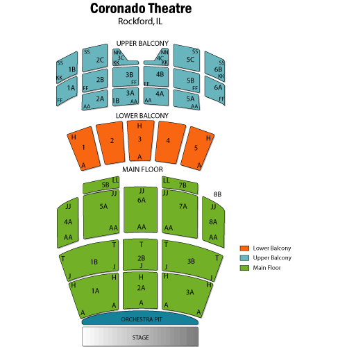 Coronado Theatre Rockford Il Seating Chart