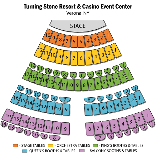 Turning Stone Event Center Seating Chart