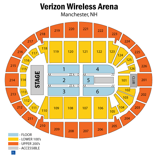 Snhu Arena Manchester Nh Seating Chart