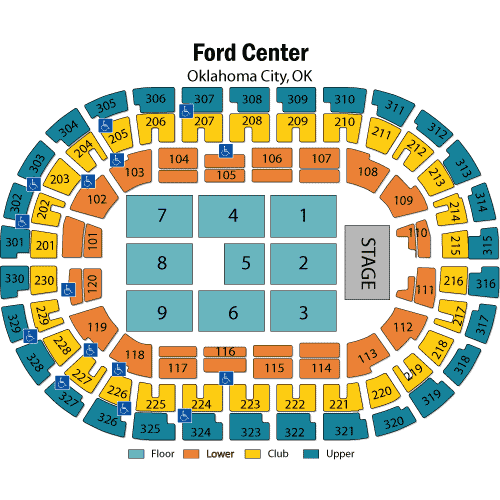 Chesapeake Energy Arena Seating Chart