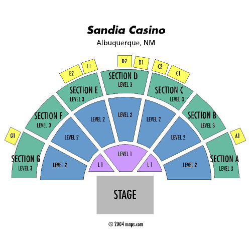 Sandia Casino Amphitheatre Seating Chart