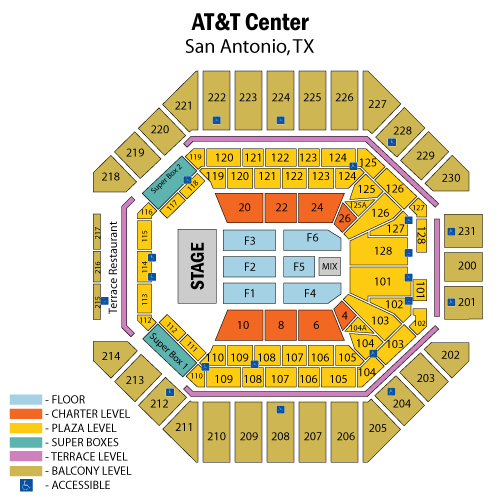 Luke Bryan Seating Chart San Antonio