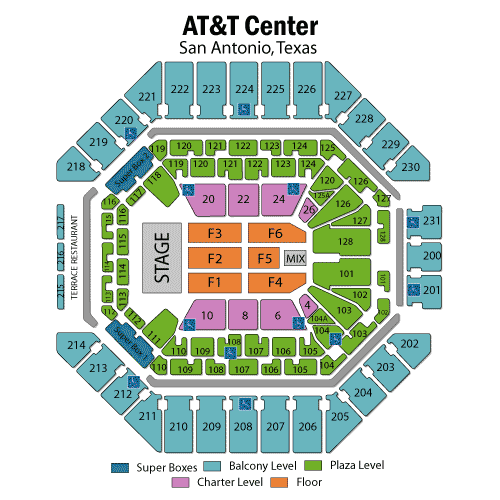 Luke Bryan Seating Chart San Antonio