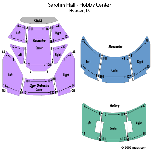 Sarofim Hall Houston Seating Chart