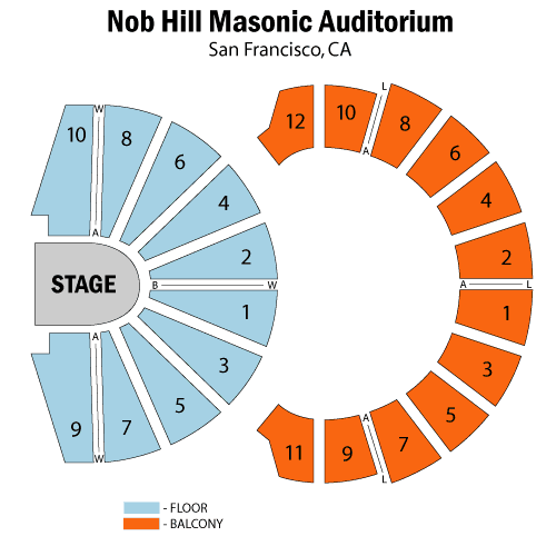 Masonic Theater Sf Seating Chart