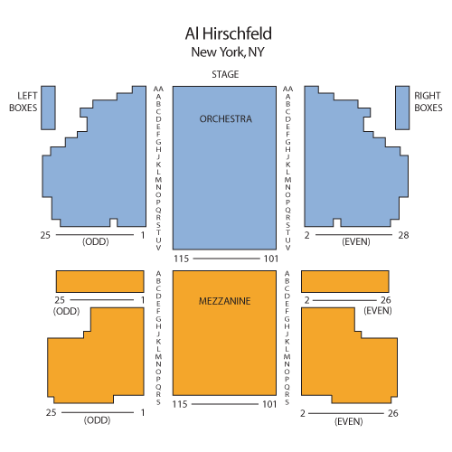 Al Hirschfeld Theatre Moulin Seating Chart