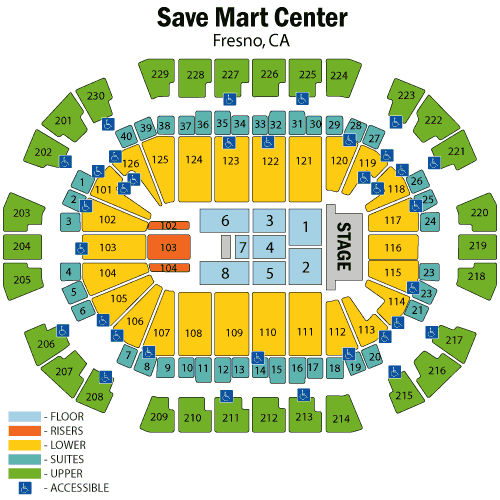 Save Mart Arena Seating Chart