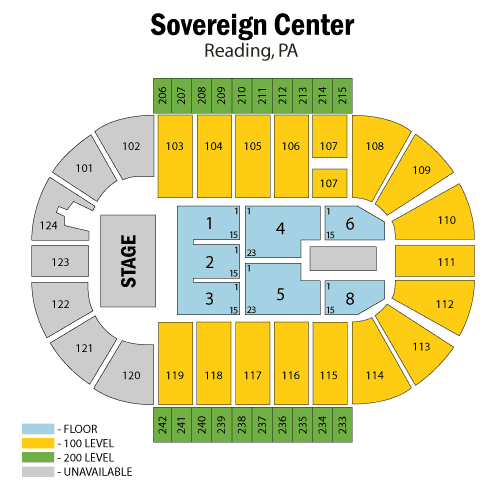 Santander Arena Floor Seating Chart