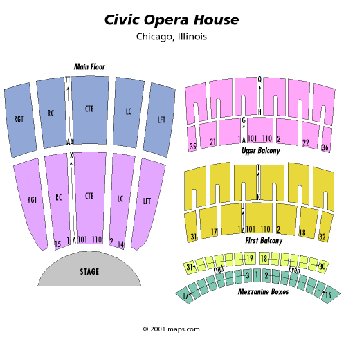 Chicago Lyric Opera House Seating Chart