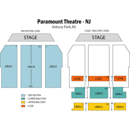Seating Chart For The Paramount Theater
