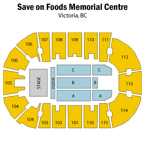 Save-On-Foods Memorial Centre Seatmap