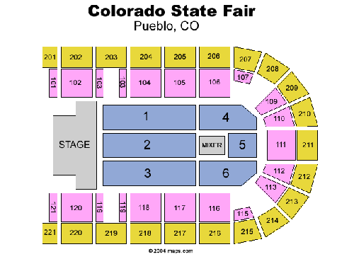 Colorado State Fair Seatmap