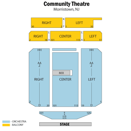 New Jersey Performing Arts Center Seating Map Elcho Table