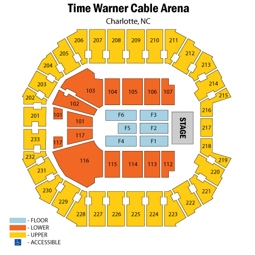 Charlotte Time Warner Cable Arena Seating Chart