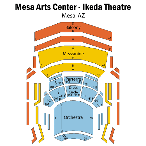 Mesa Arts Center Seatmap